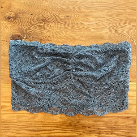 American Eagle Outfitters Other - American Eagle Outfitters Lace Strapless Bandeau
Bralette Gray